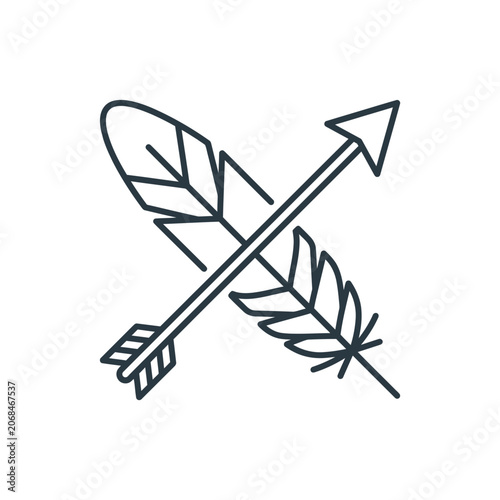 Crossed Arrow and Feather.