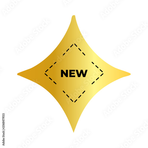 Premium Golden New Badge