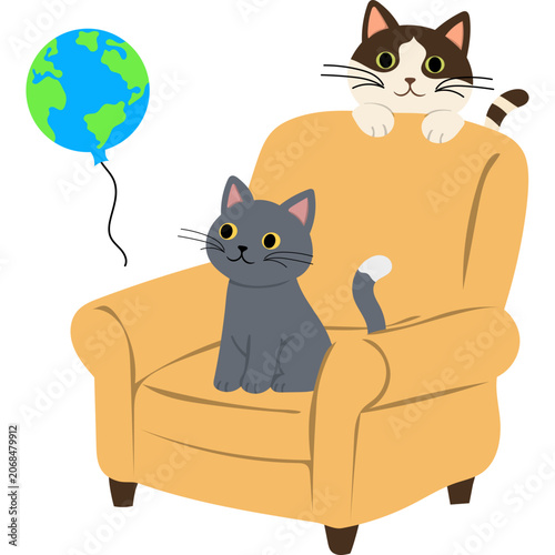 World Cat Day Illustration