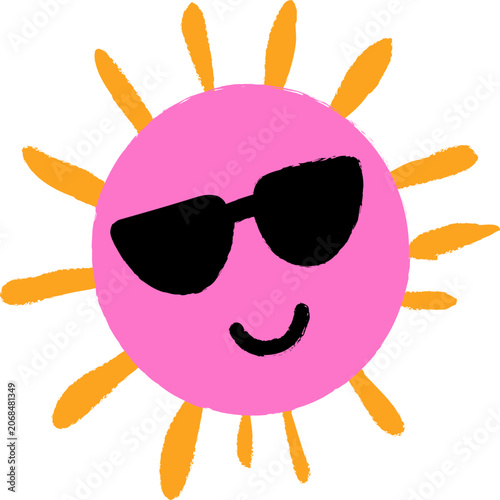 Retro Sun with Sunglasses Icon