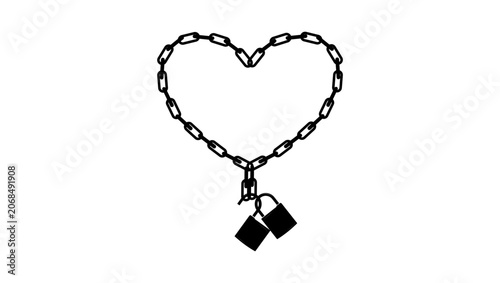 Photos Adultery symbol, black isolated vector silhouette