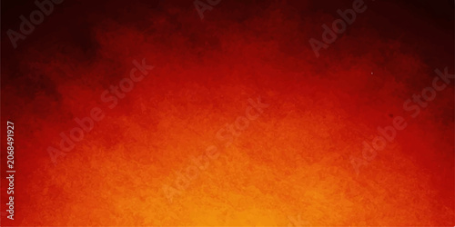 Quadro su tela Abstract Red Fire Grunge Background with Flame Smoke Heat Texture and Light Patt