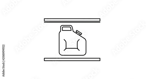 Fuel Can Icon on White Background