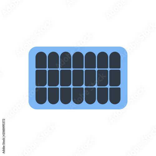 Medicine storage icon flat vector, pharmacy inventory container symbol