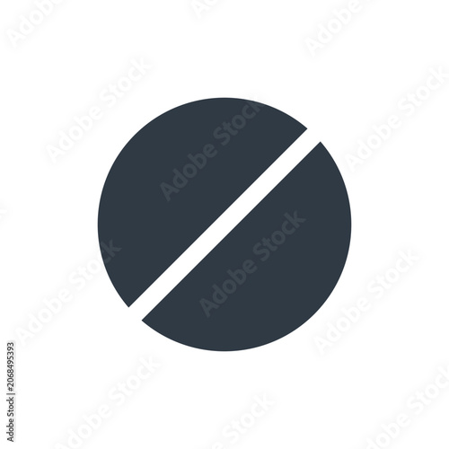 Tablet medication icon, pharmacy drug symbol, medical flat vector