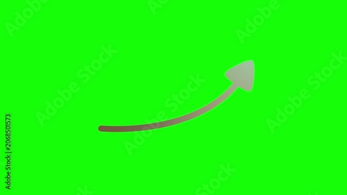  Gradient Arrow Flow with Green Screen 4K Smooth Motion Direction Animation for VFX and Video Editing