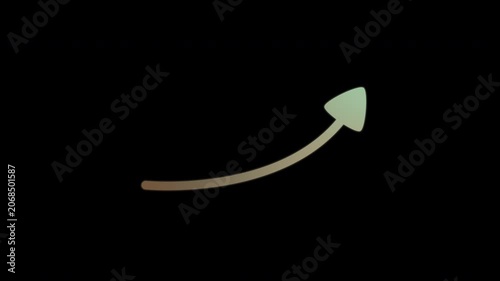  Gradient Arrow Flow with Black Background 4K Smooth Motion Direction Animation for VFX and Video Editing