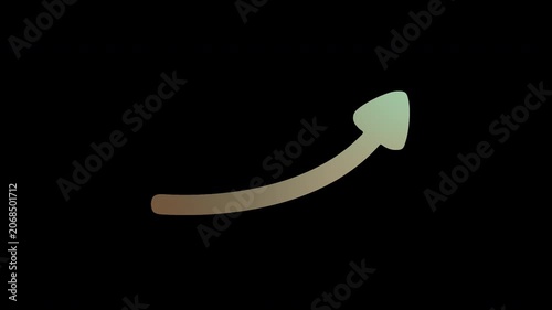  Gradient Arrow Flow with Alpha Channel 4K Smooth Motion Direction Animation for VFX and Video Editing
