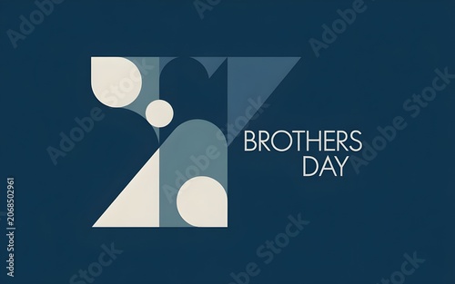 a minimalist poster design celebrating Happy Brother's Day