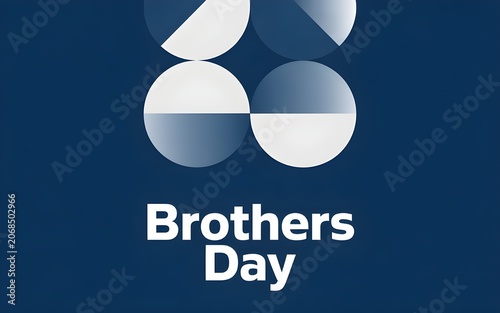 a minimalist poster design celebrating Happy Brother's Day
