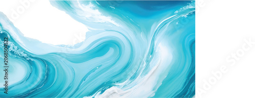 Abstract blue watercolor waves illustration flowing sea or ocean water background perfect for summer designs and aquatic themes