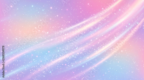 Magical Shimmering Abstract Background with Pastel Colors and Glittering Sparkles