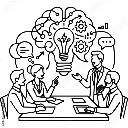 Idea - Diverse Business Team Engaged in Creative Brainstorming and Innovation Meeting for Effective Collaboration and Strategic Growth