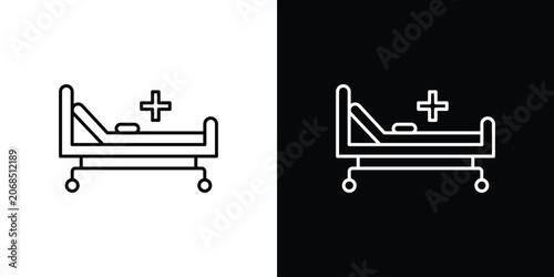 Photos Hospital bed icon bundle for website projects