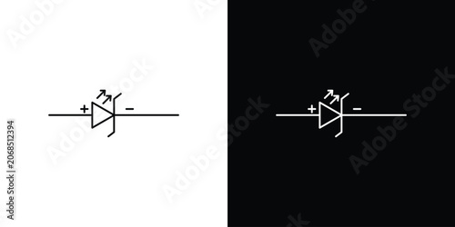 Light emitting diode icon bundle for website projects