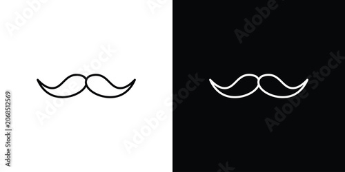 Schilderij op canvas Mustache icon bundle for website projects