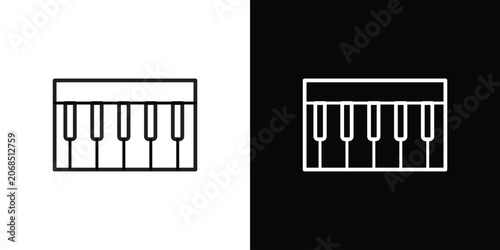 Obraz na plátne Piano icon bundle for website projects
