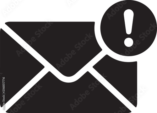 Email notification silhouette icon