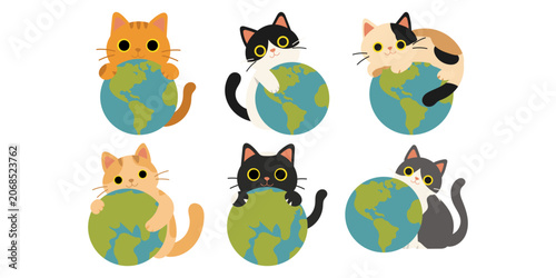 World Cat Day Illustration