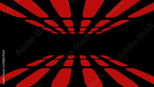 Abstract motion background with dynamic red rectangular grid patterns