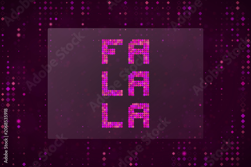 Foto Fa La La Pixel Art Text Design for Christmas Holiday Digital Backgrounds and Fes