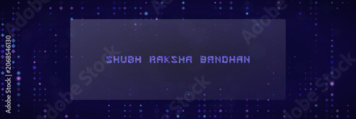 Canvastavla Digital Raksha Bandhan Greeting Card with Abstract Tech Background for Modern In