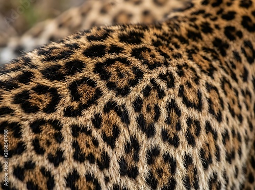 Close up of a leopard fur pattern texture.