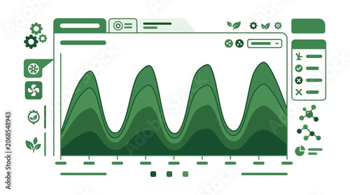 Smart Environmental Sensor Dashboard with Airflow Waves, Plant Monitoring and Green Automation Controls