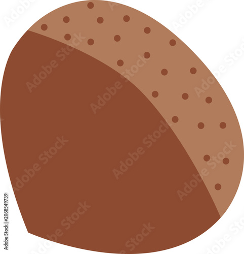 Cute Acorn Illustration Isolated on White Background