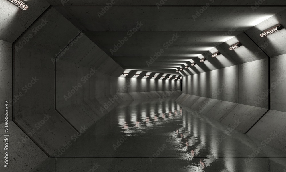 Fototapeta premium Background wallpaper concrete storm tunnels
