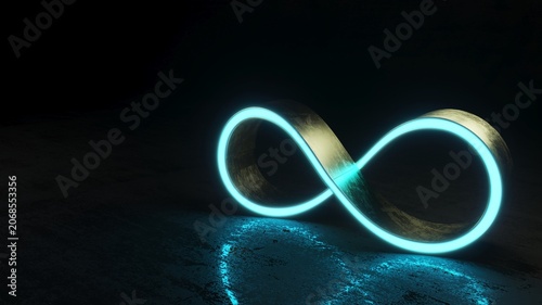 3D infinity sign abstract concept
