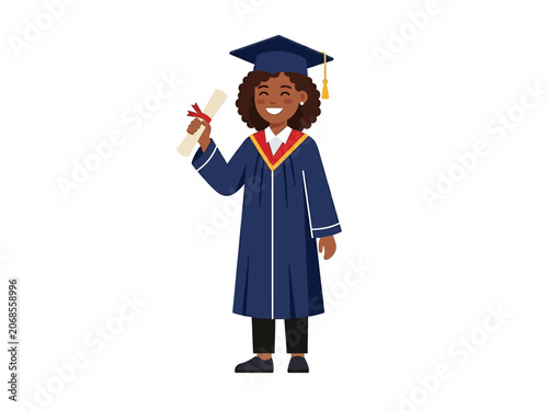 Happy Young African American Graduate