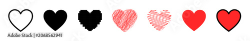 Fotografie heart shapes vector collection