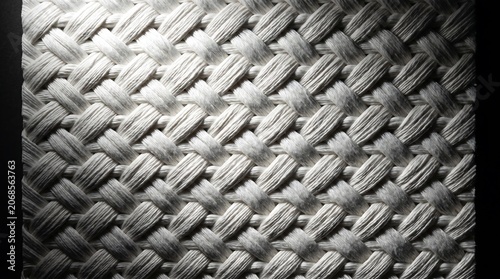 High contrast spotlight texture of white ceramic fiber fabric
