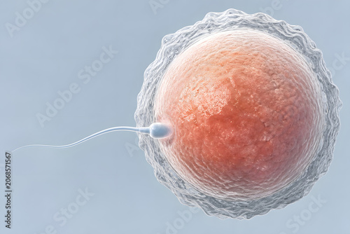 Sperm Meeting Egg In Scientific Reproduction Illustration