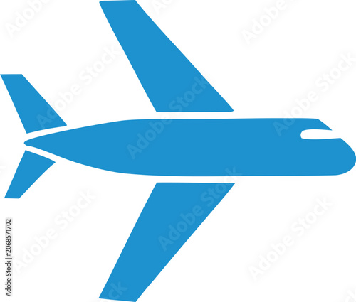 Blue Airplane Icon