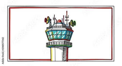 Air Traffic Control Tower, Airport Communication Hub, Aviation Management