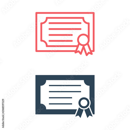 Vector certificate icons set