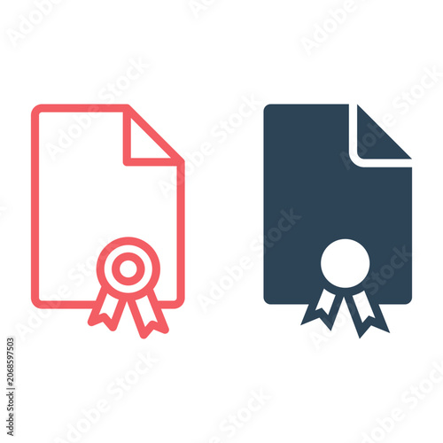 Vector certificate icons set