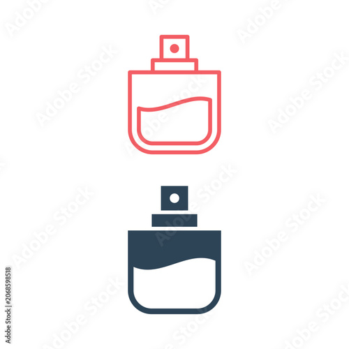 Perfume bottle icons set fragrance design illustration