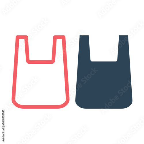 Plastic bag icons set vector illustration