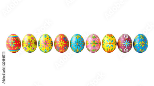 Colorful Easter Eggs Transparent Background