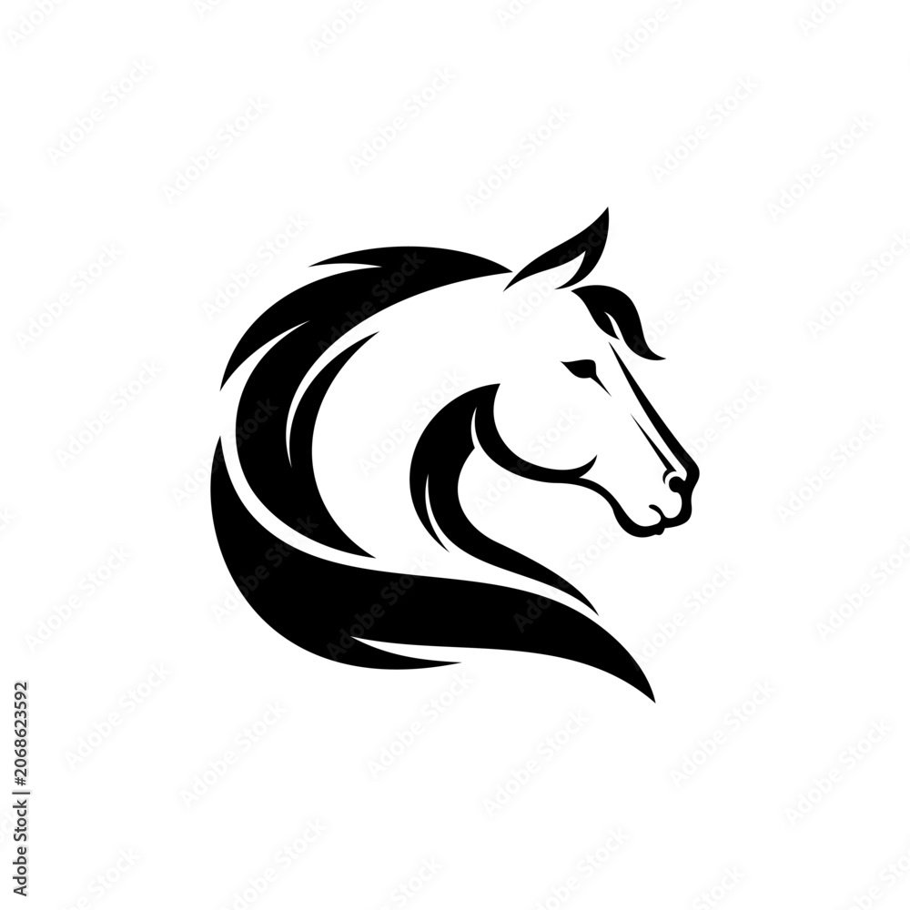 Fototapeta premium Horse Head Logo Design Icon Vector Template