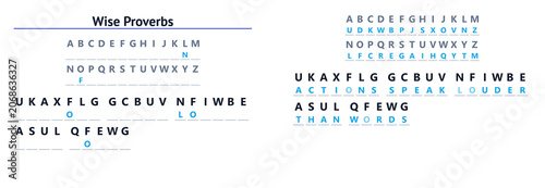 Tableau sur toile Inspirational quotes displayed in modern typography on white background