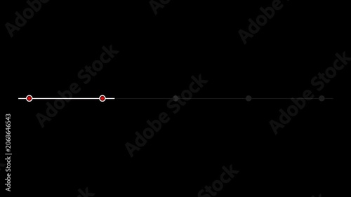 Minimalist timeline motion graphic,alpha channel