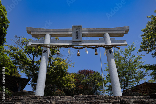 Obraz na plátně Torii Gate Above the Clouds at Takaya Shrine in Kagawa, Japan