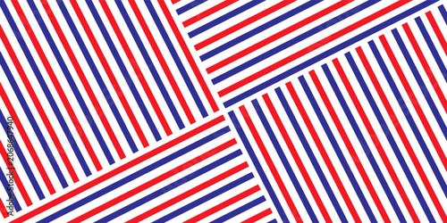 Airmail Envelope frame images with strips. International vintage letter border. Retro air mail postcard with blue and red stripes.  Empty classic postal frame. Vector illustration