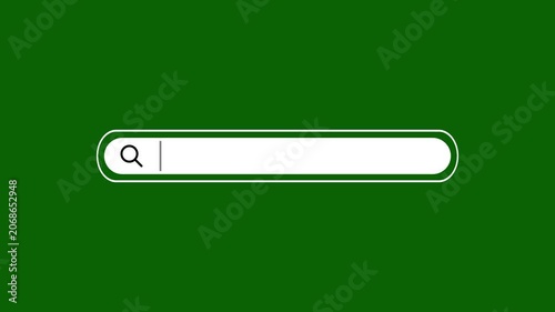 Animated search bar with alpha channel, Internet browsing search bar button .4k video animation 