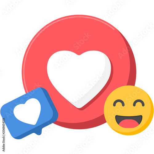Social Media Like Reaction