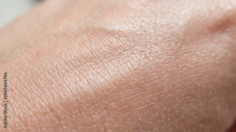 Fototapeta premium Close-up of shimmery pink highlighter on skin